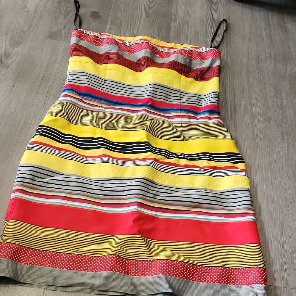 J. McLaughlin Multicolor Strapless Dress Size 4
